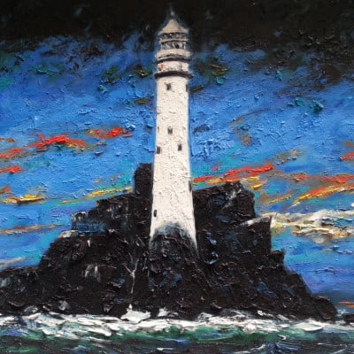 Evenings Little Rush of Blood, Fastnet by Michael Flaherty: Irish Art by Greenlane Gallery Dingle