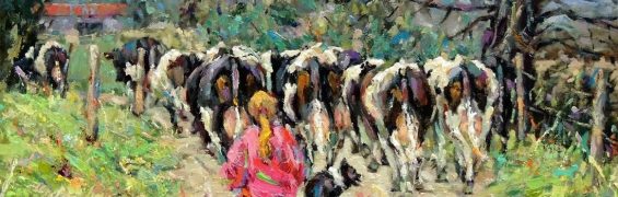 james-brohan-milking-time-oil-on-canvas-60-x-70-cm