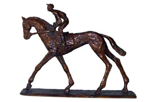 Horse & Jockey by James MacCarthy: Irish Art by Greenlane Gallery Dingle