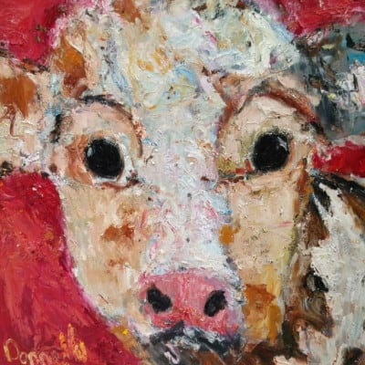 Curious Cow by Deborah Donnelly: Irish Art by Greenlane Gallery Dingle