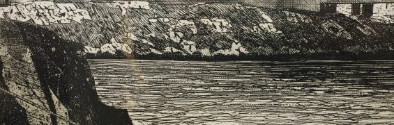 Dalkey Island & Vico Bathing Place, Etching, ed. 10:50, 30 x 30 cm