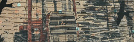 Massey Ferguson, Drawing-monoprint, 50 x 50 cm