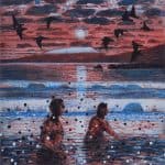 Winter Swimmers & Oyster Catchers by Niall Naessens: Irish art at The Greenlane Gallery
