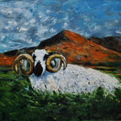 Ram by Michael Flaherty: Irish Art by Greenlane Gallery Dingle