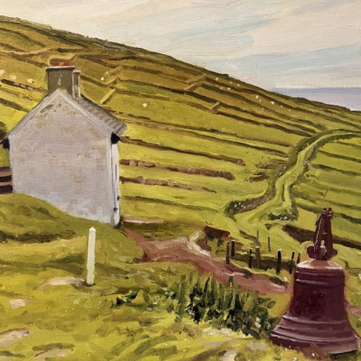 The Rusty Bell, Great Blasket Island by Mick O’ Dea: Irish Art by Greenlane Gallery Dingle