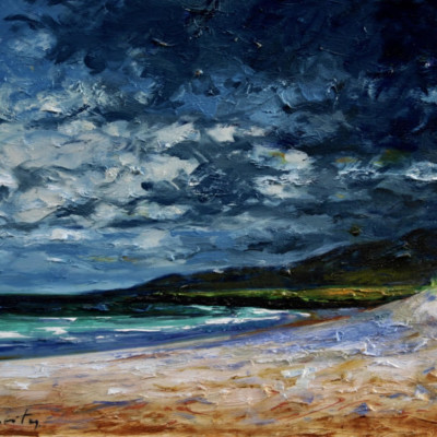 BALLYGUIN BEACH by MICHAEL FLAHERTY: Irish Art by Greenlane Gallery Dingle