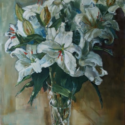 Lillies by Denise Hussey: Irish Art by Greenlane Gallery Dingle