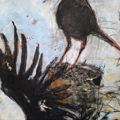 Crows on the Rooftop by Margo Banks: Irish Art by Greenlane Gallery Dingle